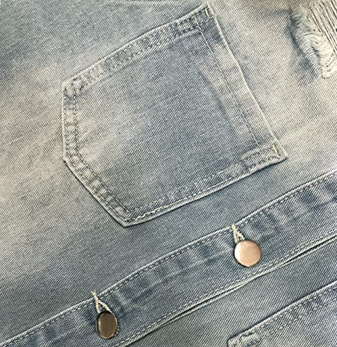 Senight Women's Jean Jacket Long Sleeve Classic Distressed Fray Hem Tassels Denim Trucker Jackets #TOP3