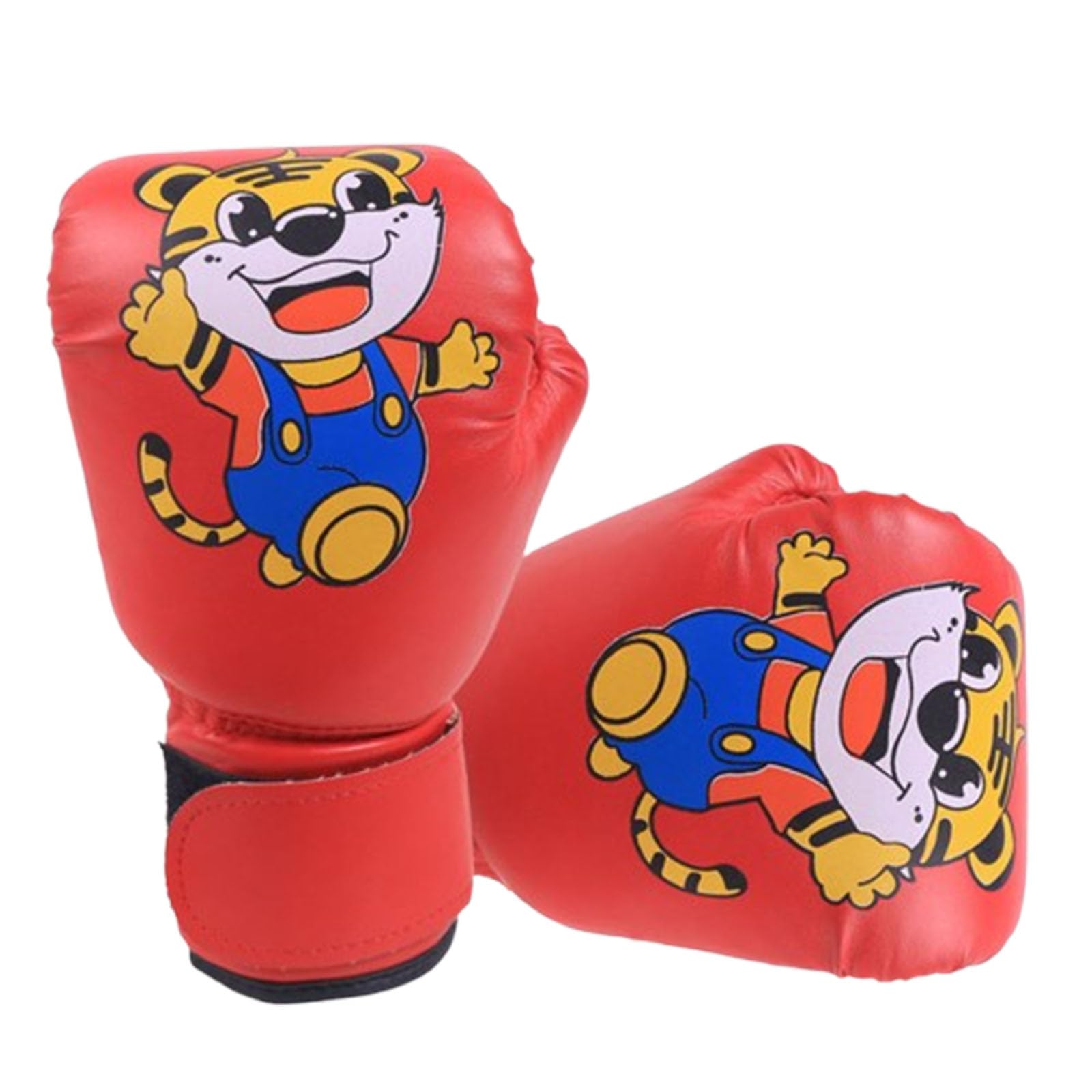 Kids Boxing Gloves for 3-8 Years, Pink 16 Oz Kickboxing Gloves (Cartoon, Red)