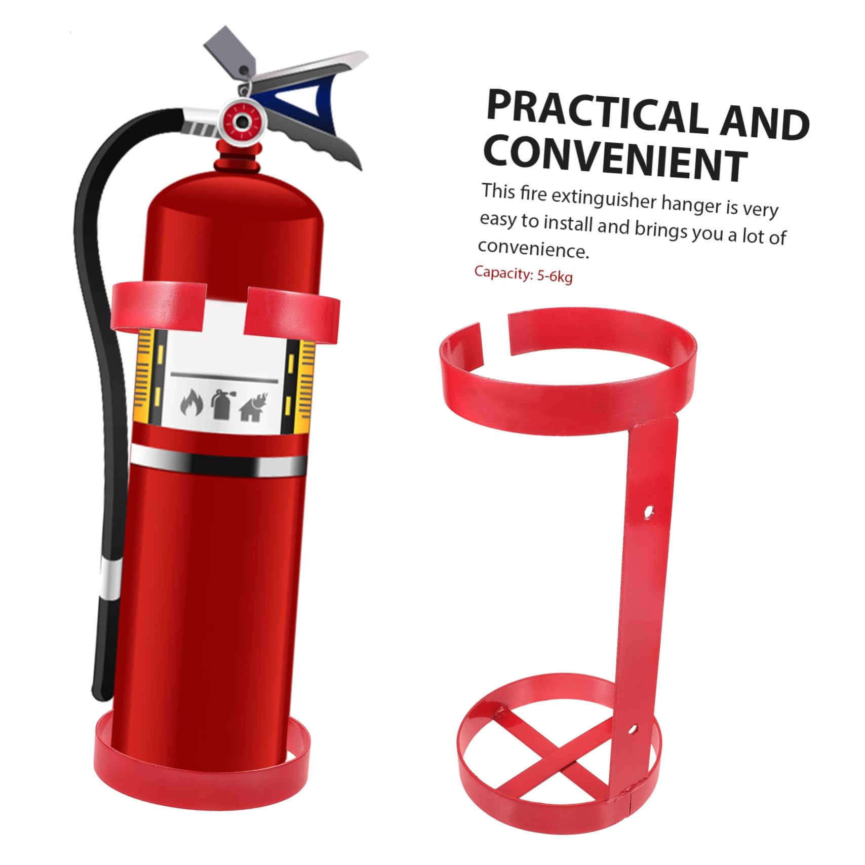 Support Mural pour Extincteur en Fer 5-6kg, Fixation Voiture