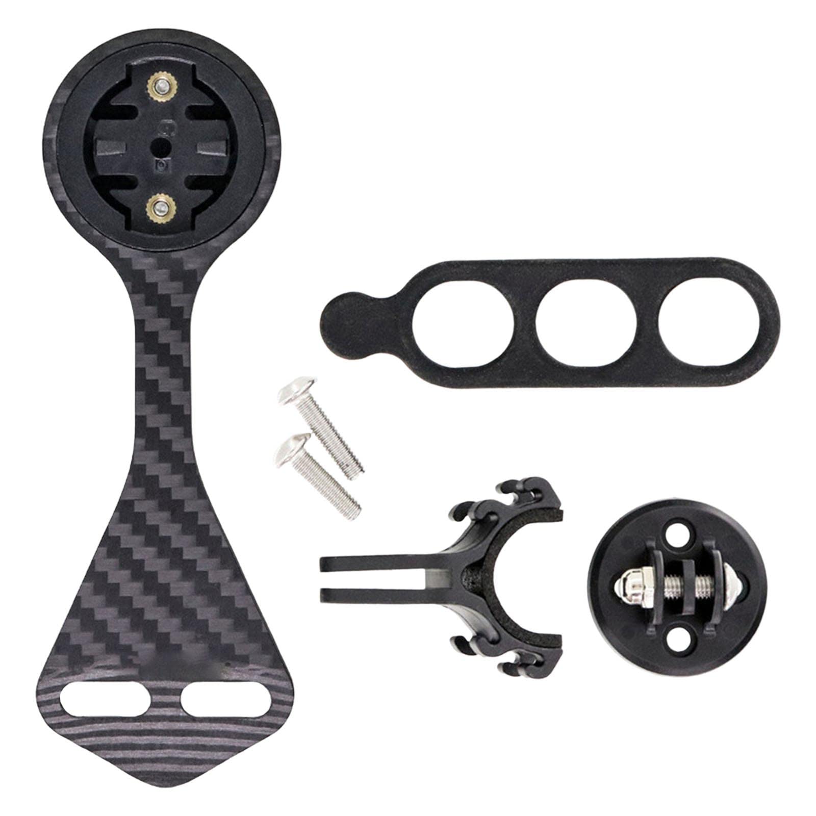 2 set di supporto anteriore per bici GPS Computer Ciclismo MTB Stem Holder Camera Staffa In Fibra di Carbonio Lunghezza 120mm