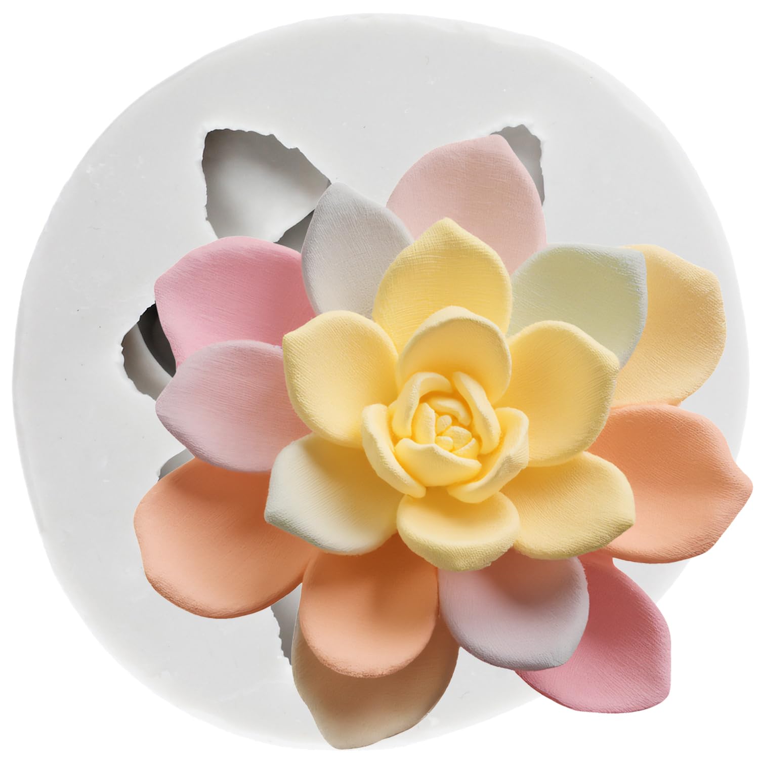 Lotus Flower Silicone Fondant Moulds Lotus Chocolate Candy Mould for Cake Decoration Cupcake Topper Polymer Clay Gum Paste
