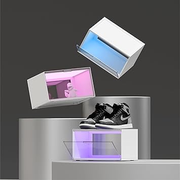 FANTAQI Smart LED Shoe Boxes Sneaker Display Case, Powered by Nanoleaf ...
