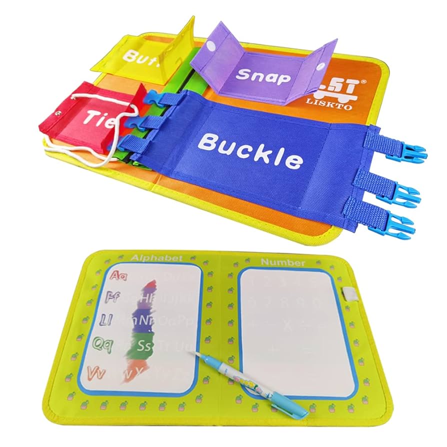 Amazon.com: LST LISKTO Montessori Toys Busy Board Shoe Tie