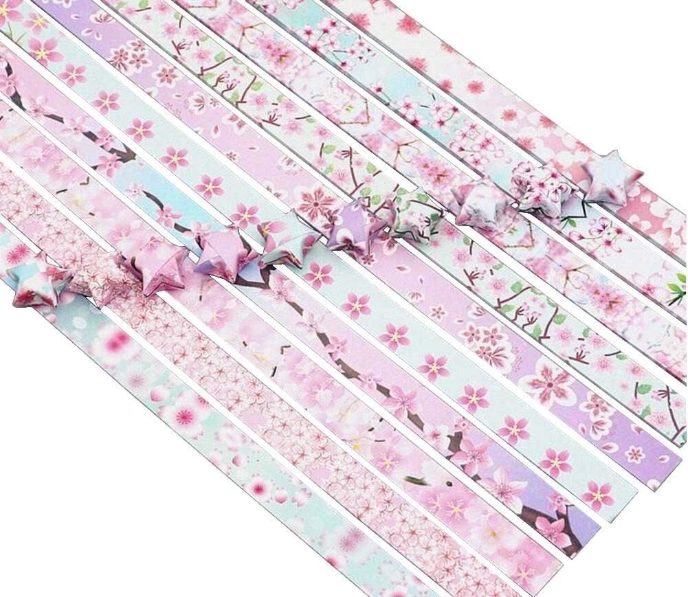 składanie papieru gwiazdowego, ręczne origami 1070 arkuszy Kolorowe papiery Origami Star DIY Paski papieru Lucky Star #18