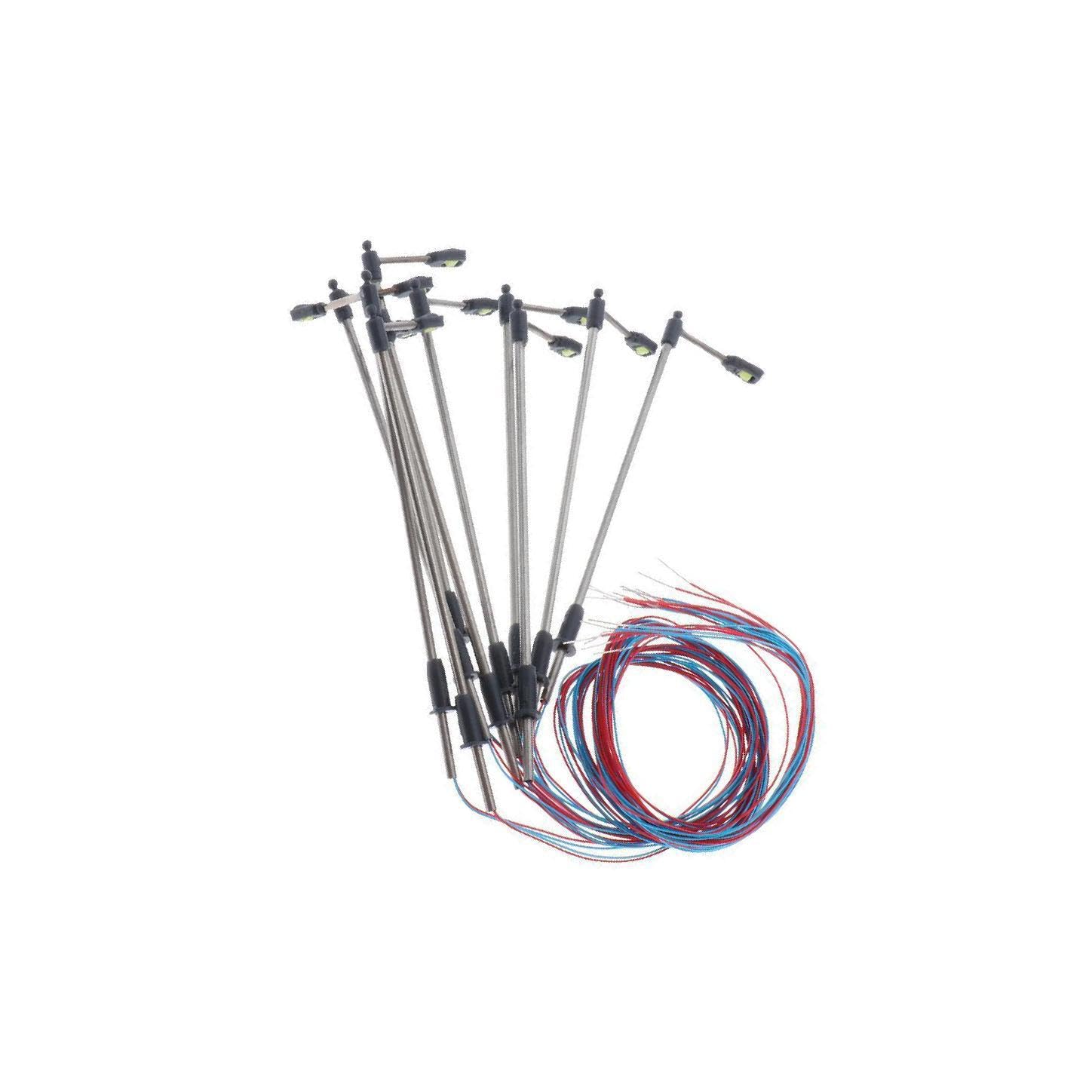 Lot 10 Lampadaires Miniatures LED – Échelle 1:75, 3V, Pré-câblés Pour Train Miniature, Décoration De Patio, Modélisme