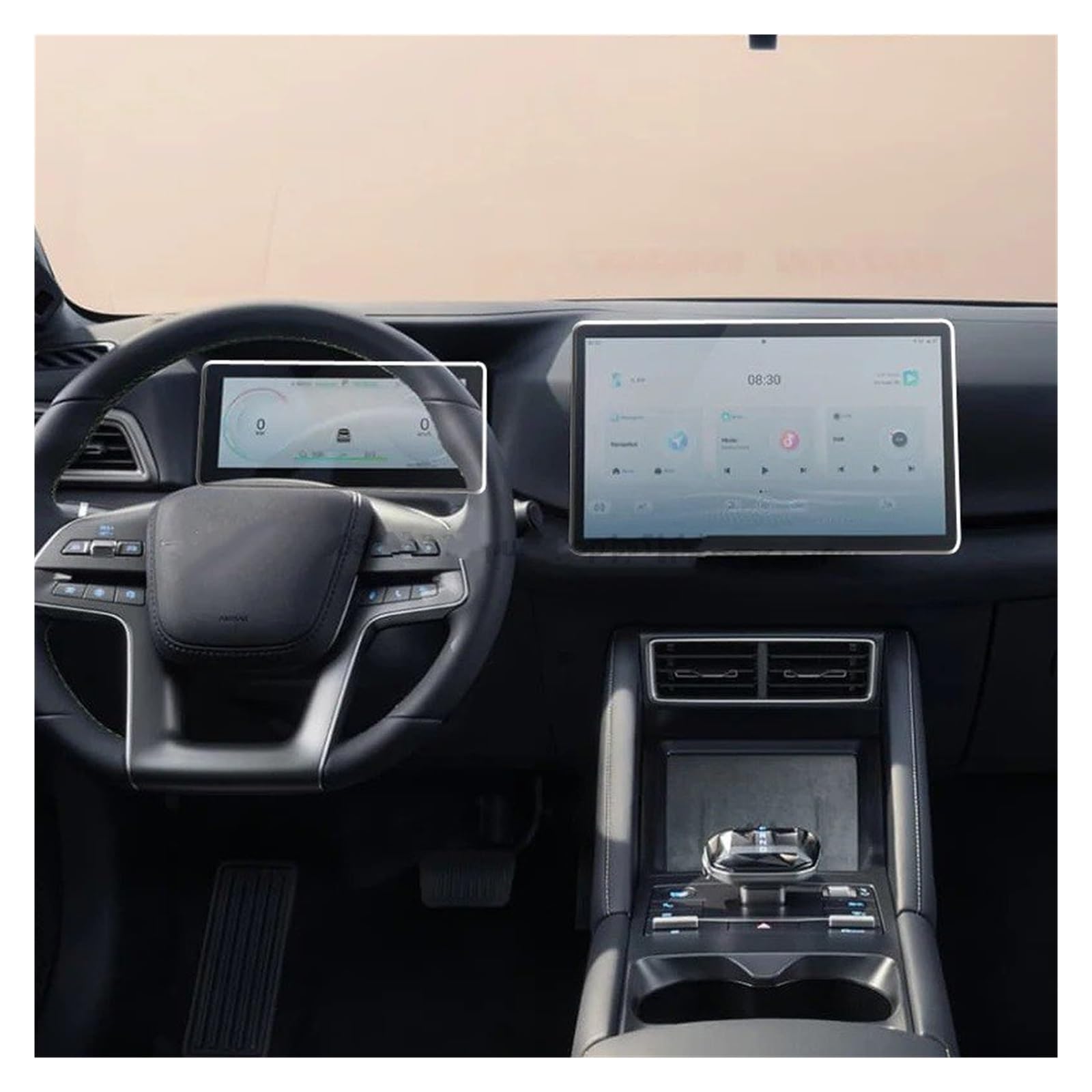 Folia ochronna na wyświetlacz GPS do ATTO 2 2025 LCD Auto Infotainment Radio GPS nawigacja i ekran na desce rozdzielczej, folia ochronna na ekran z hartowanego szkła (deska rozdzielcza, GPS