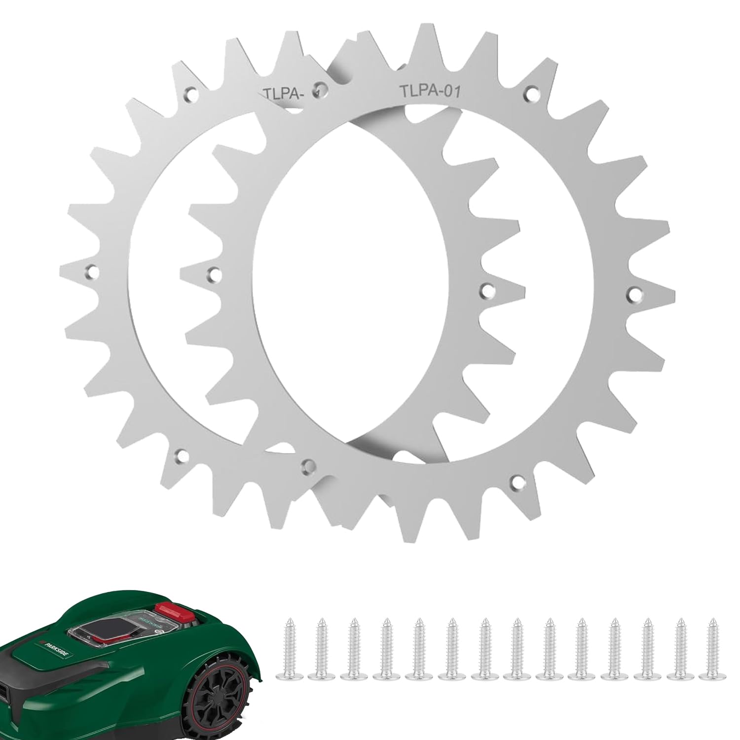 Spikes per robot tagliaerba miglioramento della trazione, compatibile con robot tagliaerba Parkside, dimensioni ruota 212 mm.