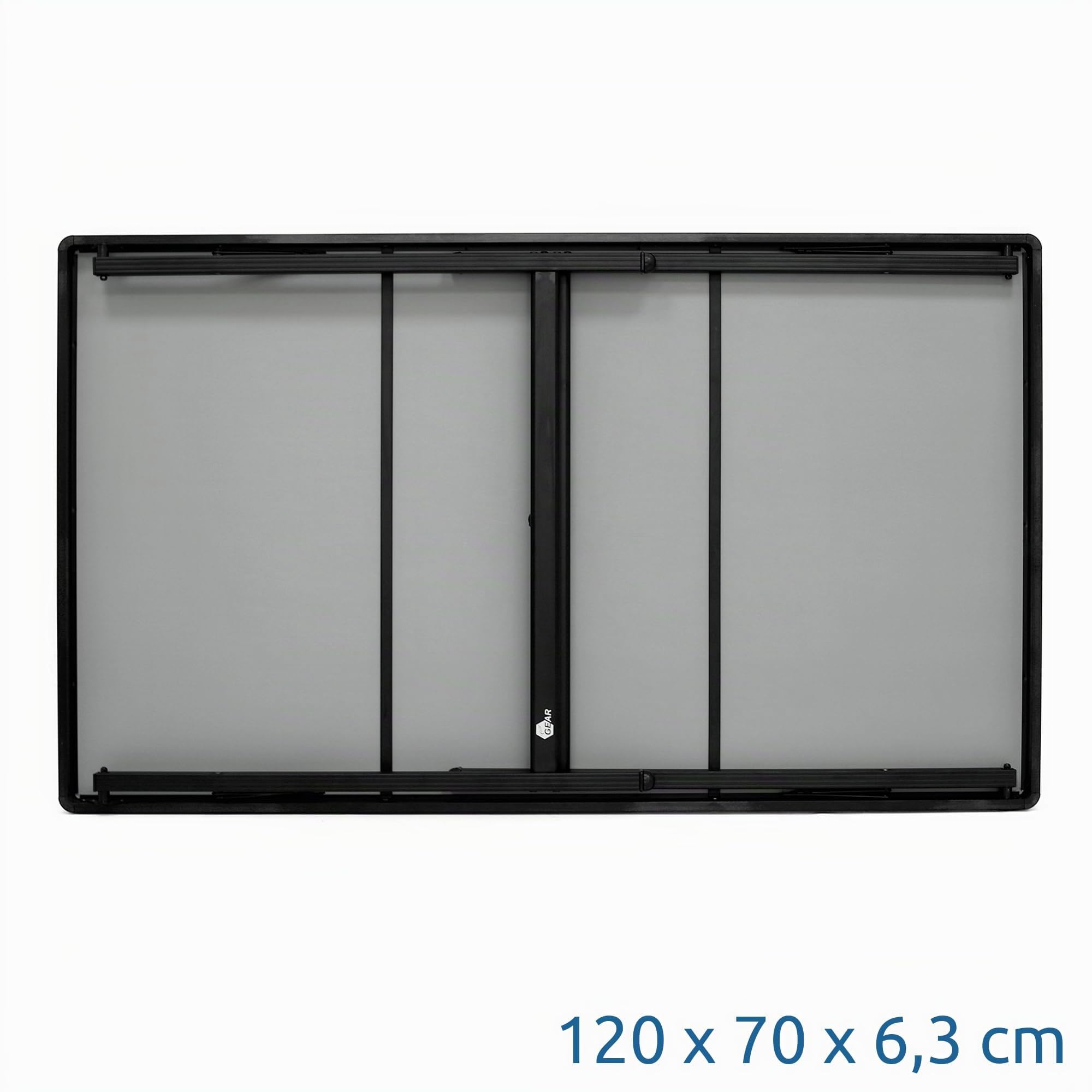 your GEAR Tavolo da campeggio Tivoli XL – Tavolo pieghevole 120 x 70 cm altezza 70 cm – Impermeabile e durevole in alluminio con foro per ombrellone – Tavolo pieghevole per esterni e campeggio