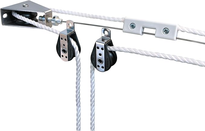 Windhager Sistema de tracción por Cuerda Conjunto Completo para tensar y Mover toldos y marquesinas 10884, Color canoso