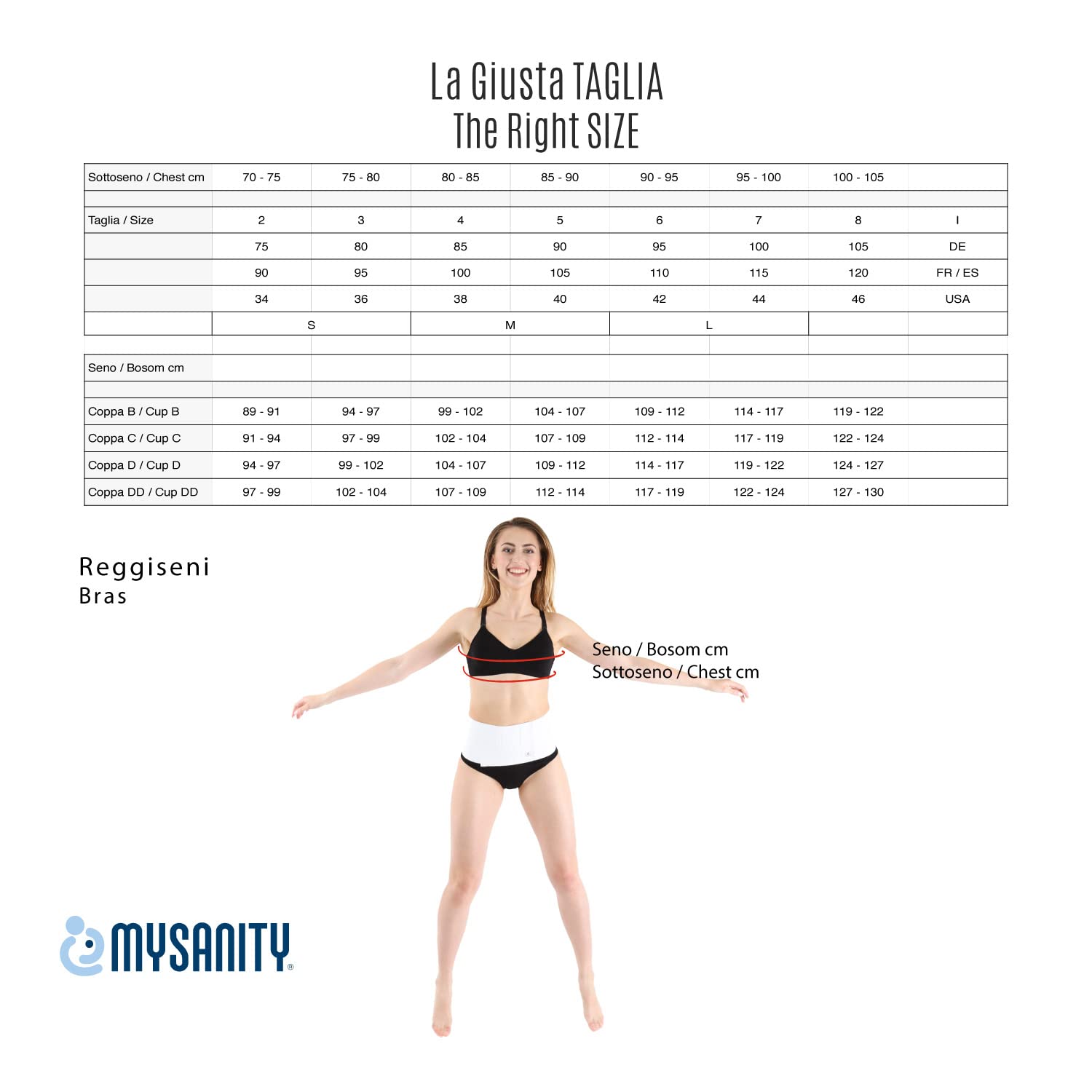 MYSANITY Reggiseno Allattamento in Cotone e Modal Coppa C