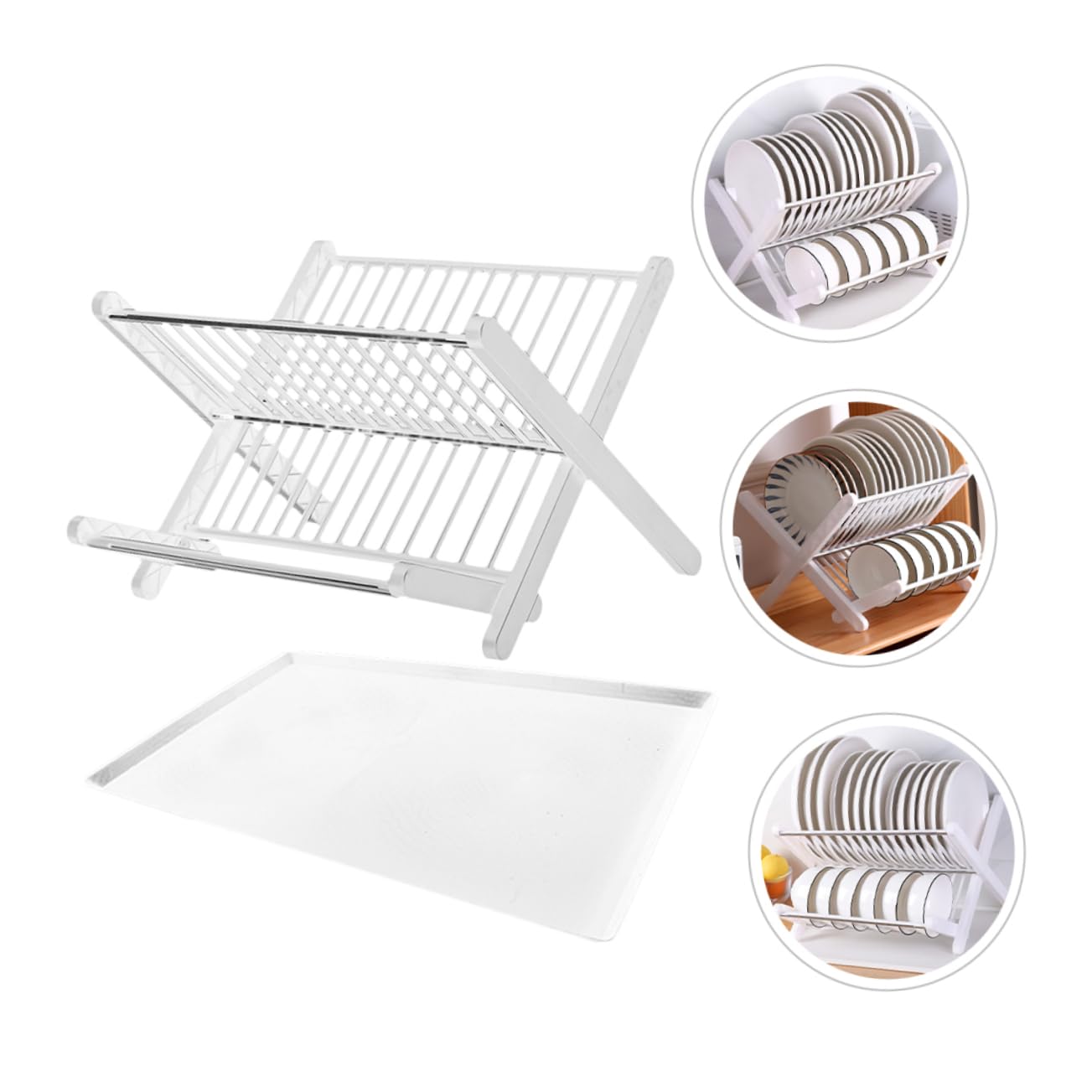 Égouttoir À Vaisselle Pliable Pour Cuisine Égouttoir À Vaisselle Pliable Plateau D'égouttage Blanc Capacité Organisez Votre Cuisine
