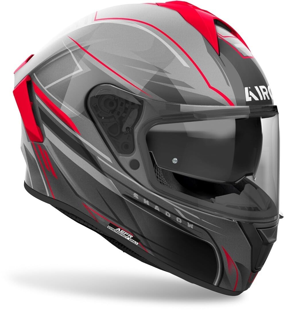 Airoh Spark 2 Shadow Casque, noir mat/gris/rouge, L (59/60)