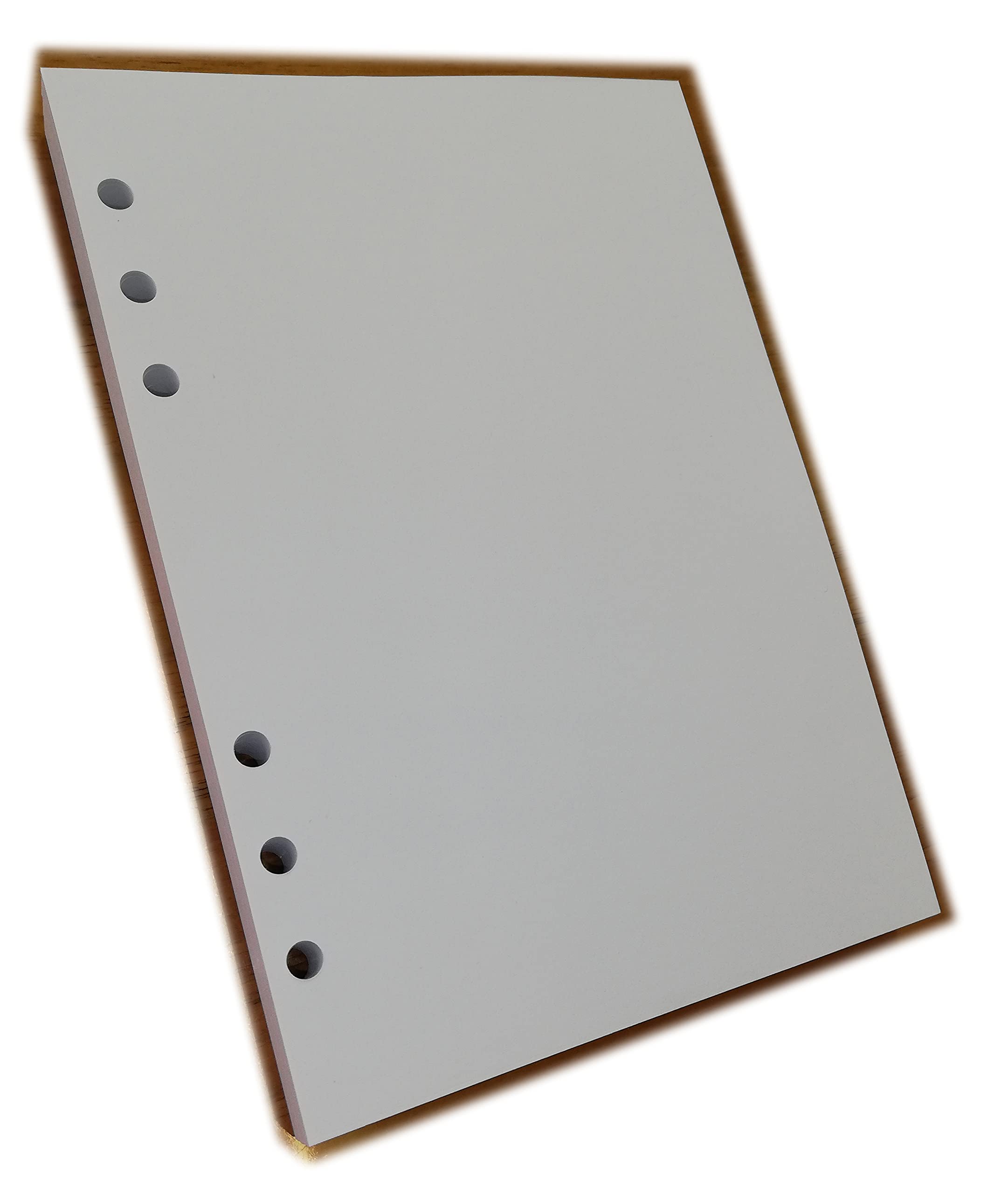Papier épais 120 g/m² 100 feuilles blanches A5 6 trous 14,5 x 20,5 cm pour agenda 6 anneaux