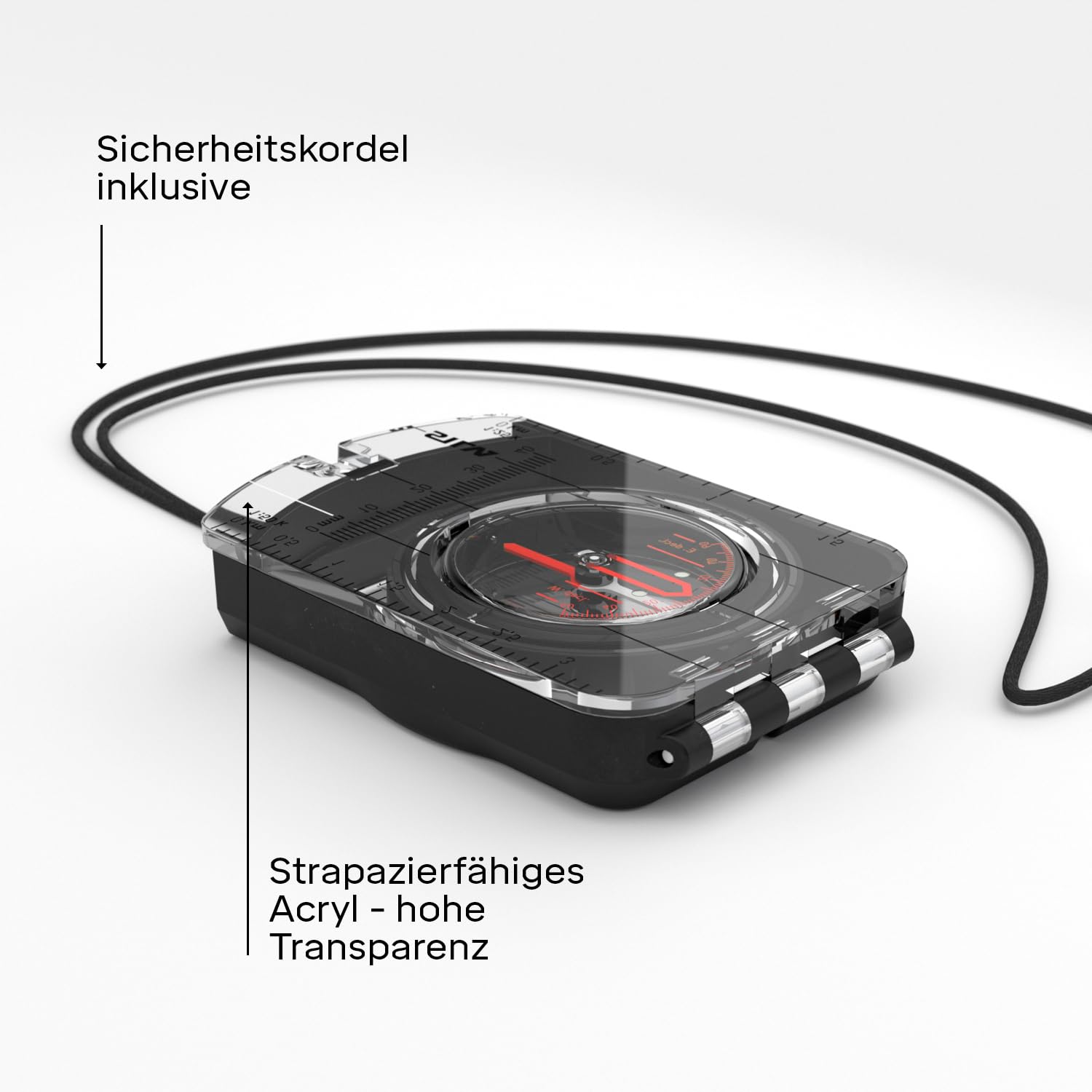 Silva Kompass Outdoor - Spiegelkompass Ranger S Black - Peilkompass für Lange Entfernungen - Marschkompass Drehbarem Kompassgehäuse - Skala 1:25k & 1:50k - Kompass Militär Wanderkompass Sichtkompass