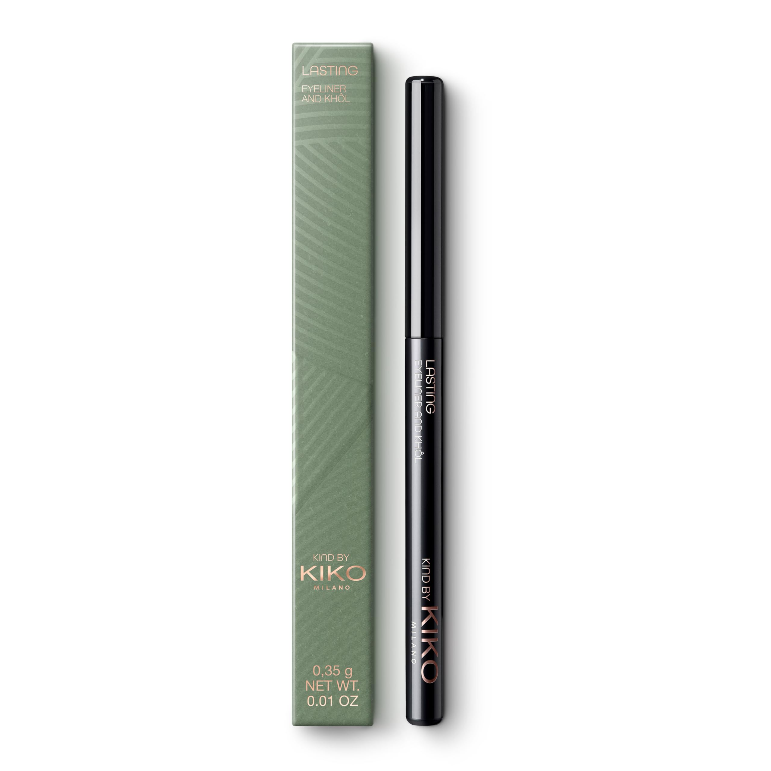 KIKO Milano Kind by KIKO Lasting Eyeliner &Khol 01, Eye Pencil For The Waterline And Outer Eye, NATURE'S INK (BLACK) 01 - Image 4