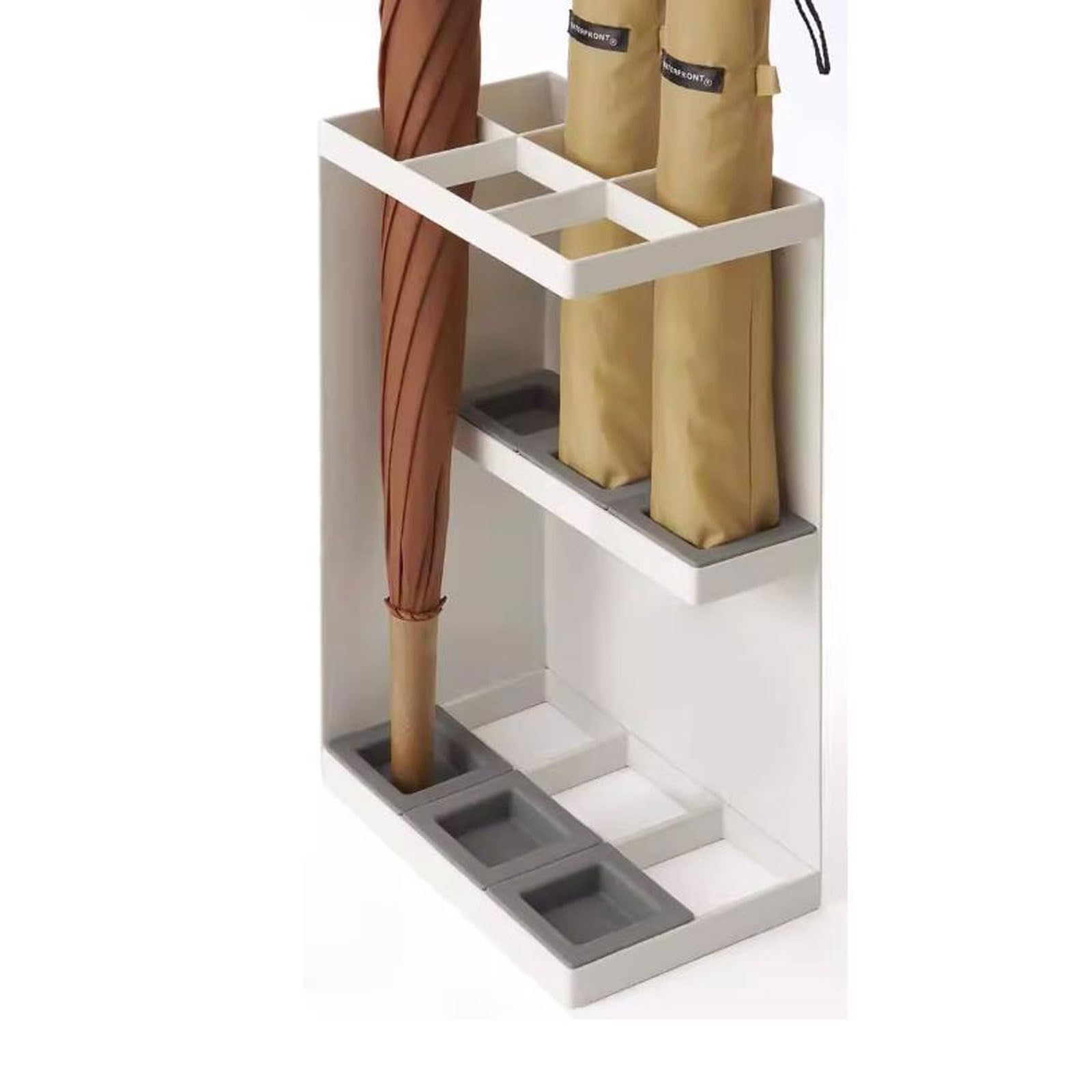 CJHFR472SG Umbrella Rack Umbrella Holder Stand for Entryway Canes Walking Sticks Umbrellas Office(White)