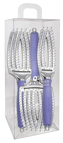 Miniatura 1 de Olivia Garden FingerBrush - Cepillo para el cabello con paleta, para abrazar el cuero cabelludo y ventilado