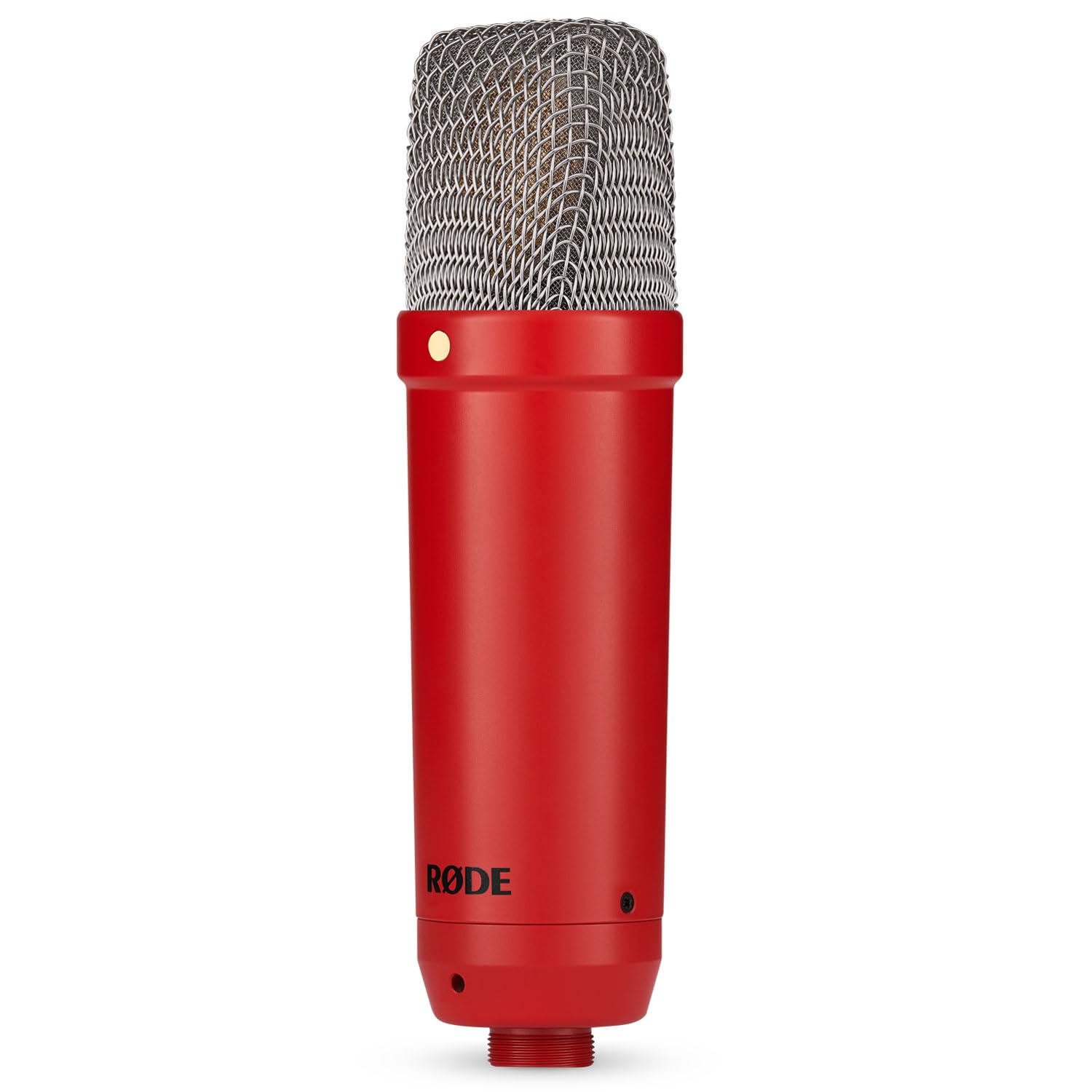 Rode NT1 Signature Studio-Mikrofon Rot mit PSA1+ Gelenkarm-Stativ Rot und keepdrum Mikrofasertuch