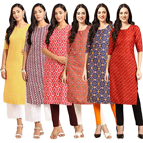 Image of Pinkmint Women's Crepe Digital Printed Straight Kurta