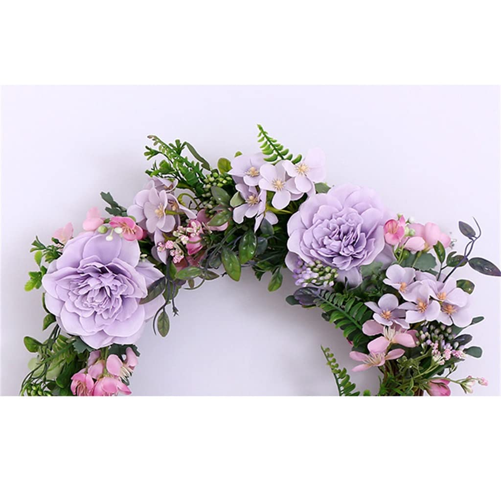 Blumenkranz, Kunstblumenkranz, Türdekoration, Wanddekoration, Hängedekoration (D 41 cm)