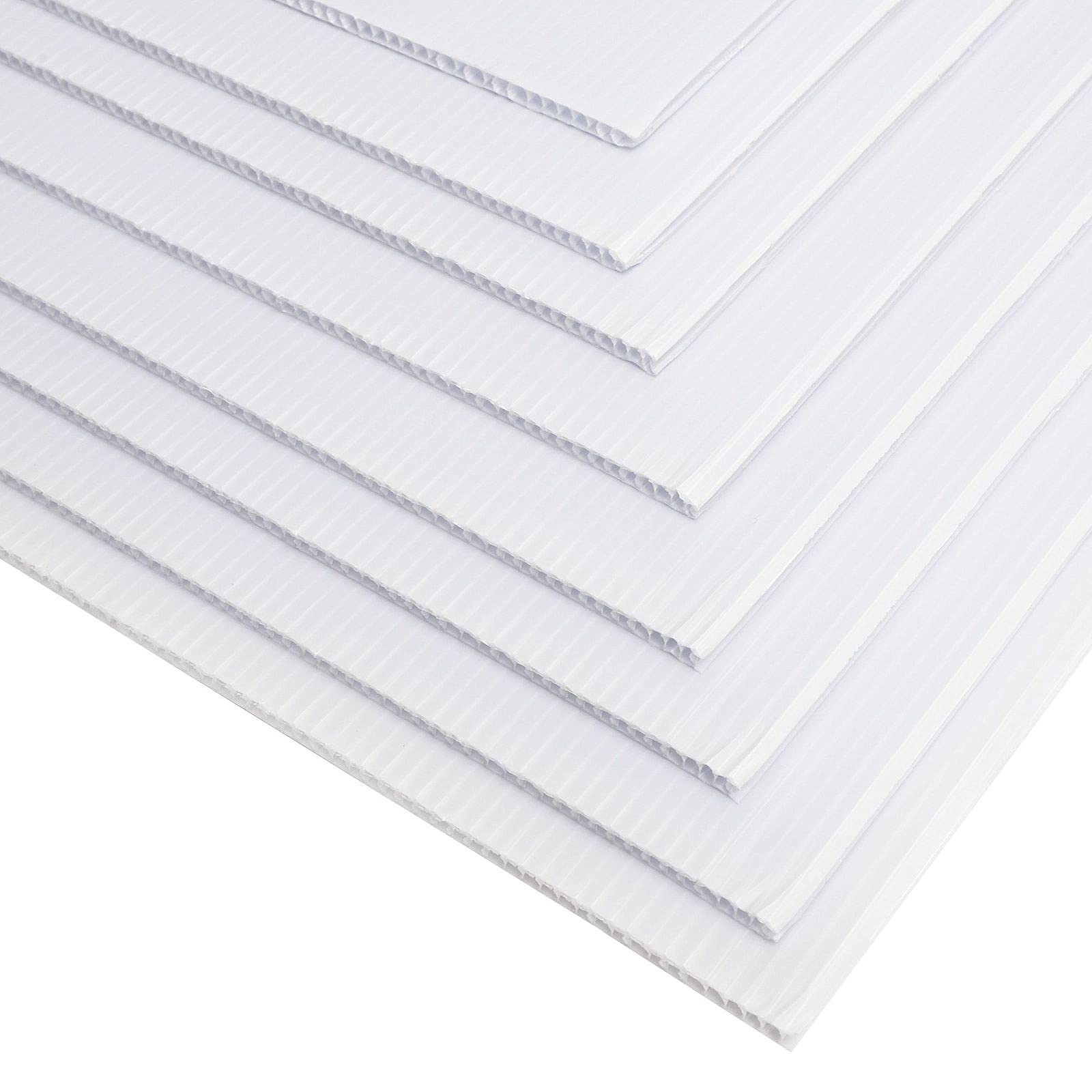 Juvale White Corrugated Plastic Sheets, Blank Yard Sign, Poster Board