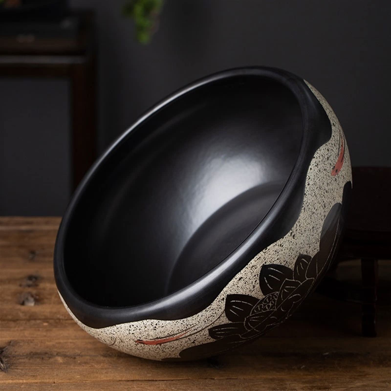 Doniczka ceramiczna doniczka bez dna otwór hydroponiczna roślina lotos doniczka prosta dekoracyjna złota rybka zbiornik lilia wodna miska żółw zbiornik doniczka (bez podstawy)