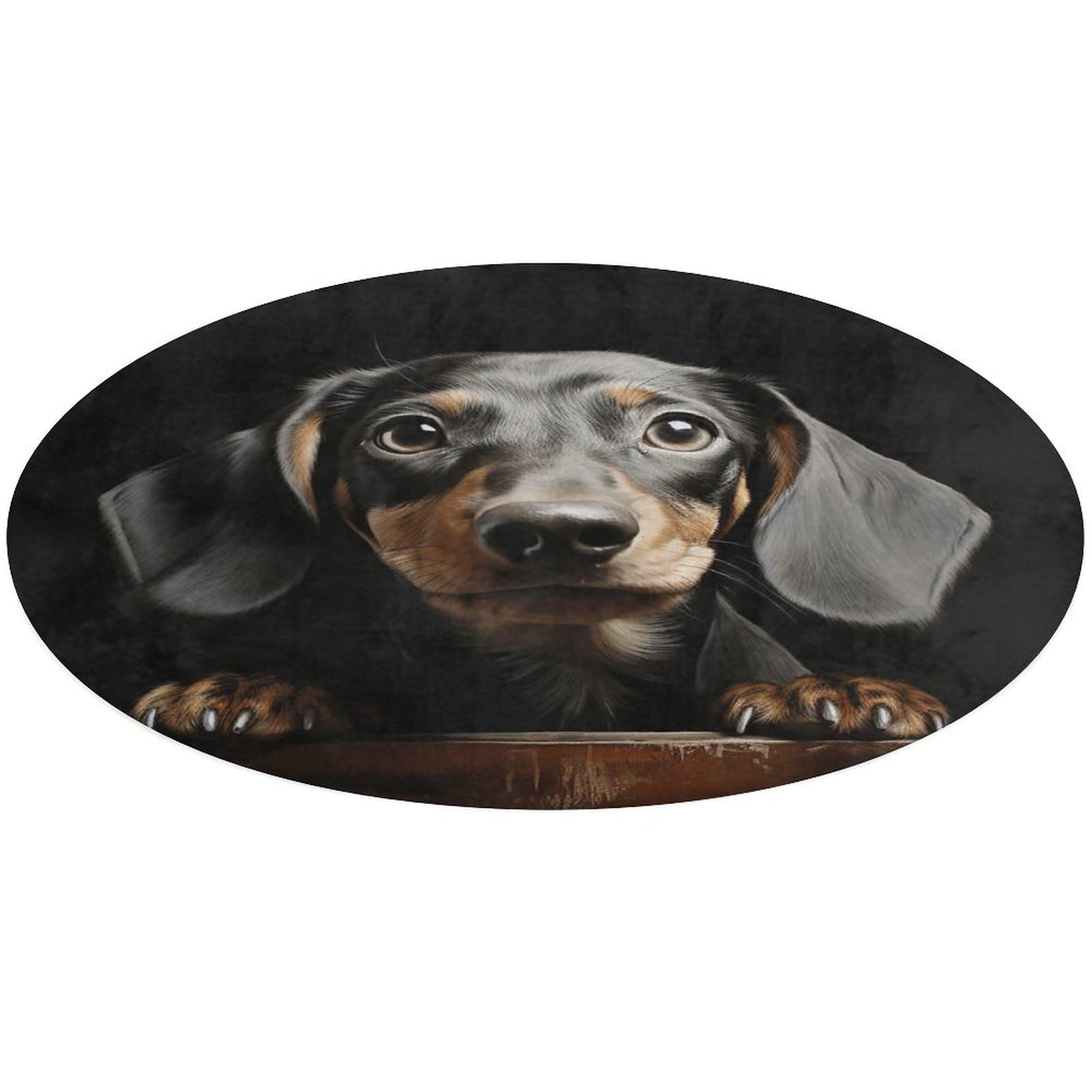Alfombra de cocina lavable y tapete de suelo para dormitorio de perro salchicha
