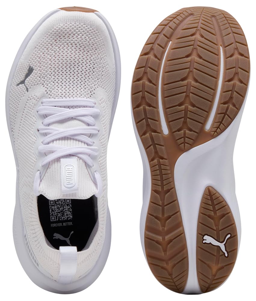PUMA Buty do biegania szosowego unisex Skyrocket LITE 2, białe, srebrne, 4 UK, Puma White Puma Silver, 37 EU