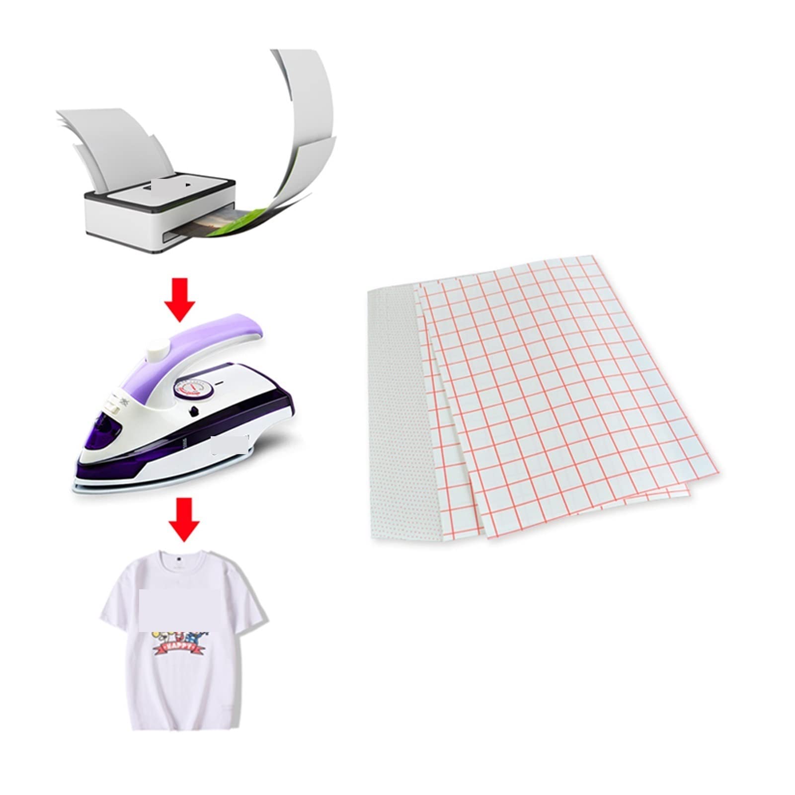 A3 A4 żelazko na T Shirt papier termotransferowy do jasnego koloru 100% tkaniny bawełniane tkaniny druk atramentowy projekt na prezenty dla majsterkowiczów Lucky (Color : A4 dark 15sheets)