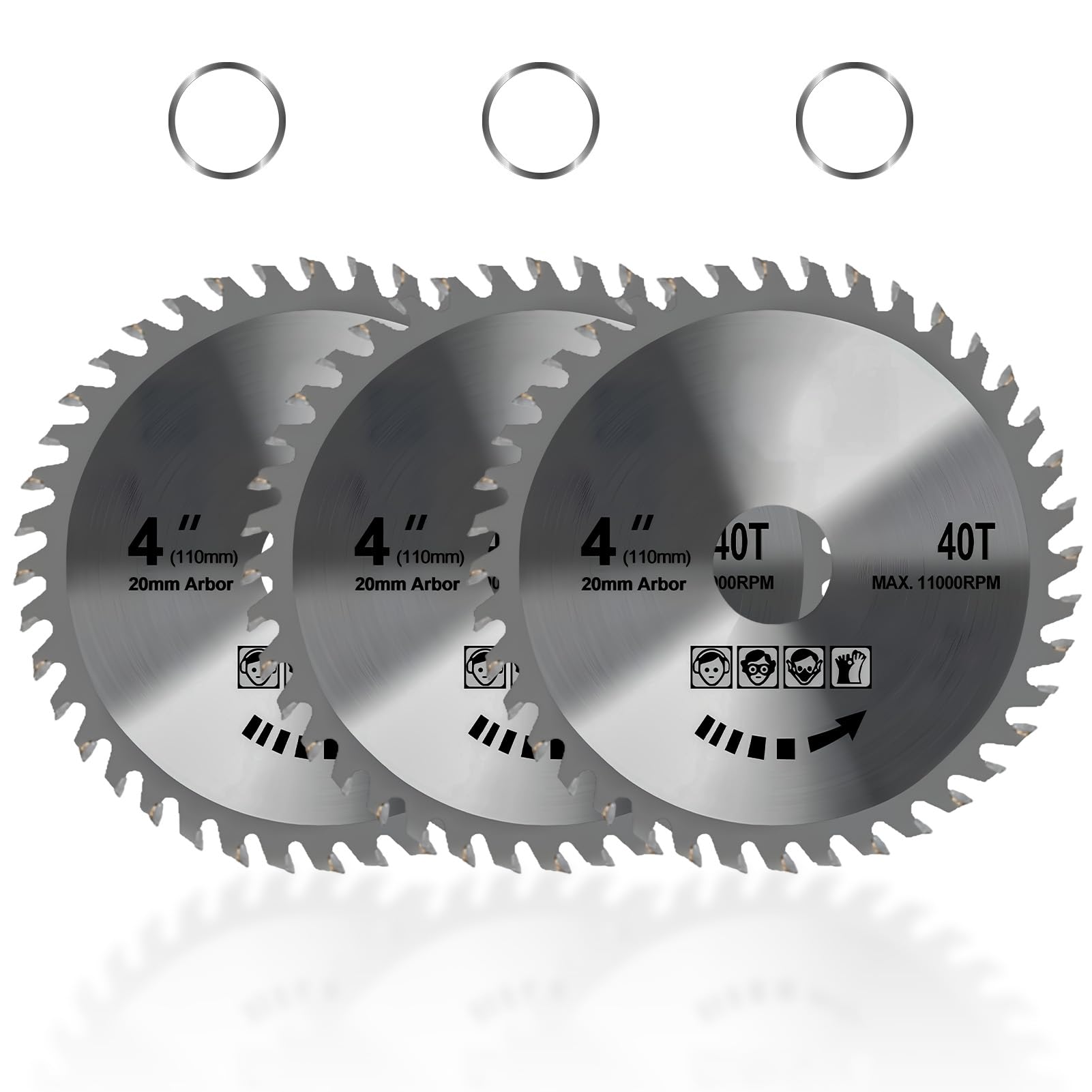 3 Piece Circular Saw Blade, 115mm Angle Grinder Discs Wood Cutter Alloy Steel