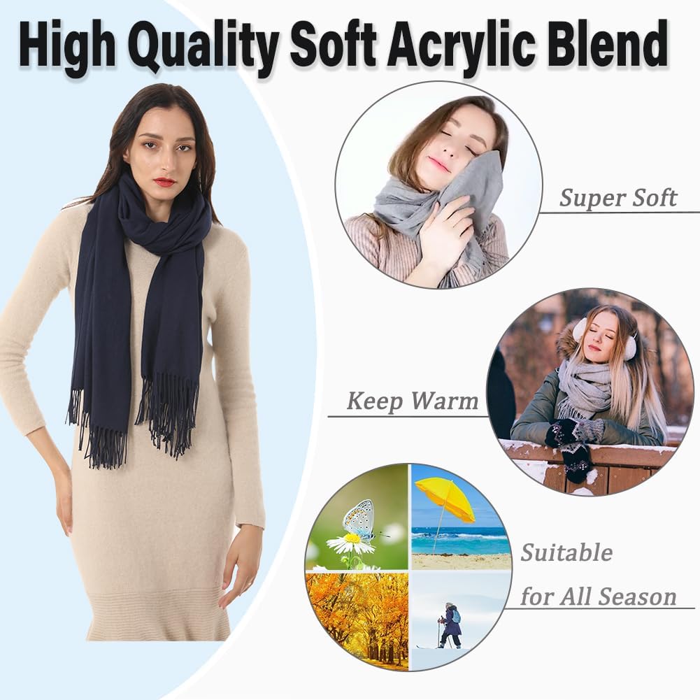 Womens Scarf Pashmina Shawls and Wraps for Evening Dress Wedding Bridesmaid Gift - Image 2