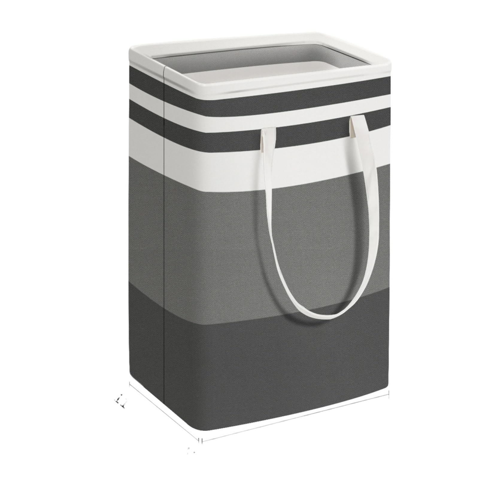 Cesto portabiancheria grande, impermeabile, autoportante, pieghevole, alto con manici, per vestiti e giocattoli, 75 l, colore: grigio
