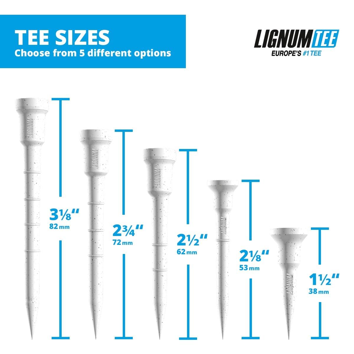 Pack de 12 Tees de Golf Lignum