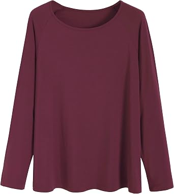 Latuza Womens Viscose Pajamas Top Long Sleeves Sleep Shirt