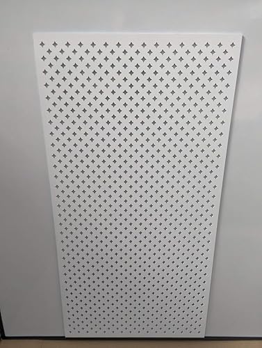 Wooden mesh laser cut in 3mm thick mdf decorative panel for radiator covers, partition walls and home made cabinets (various sizes) Stellar pattern (ST2). Made in the UK (Unprimed, 1200mm x 620mm)