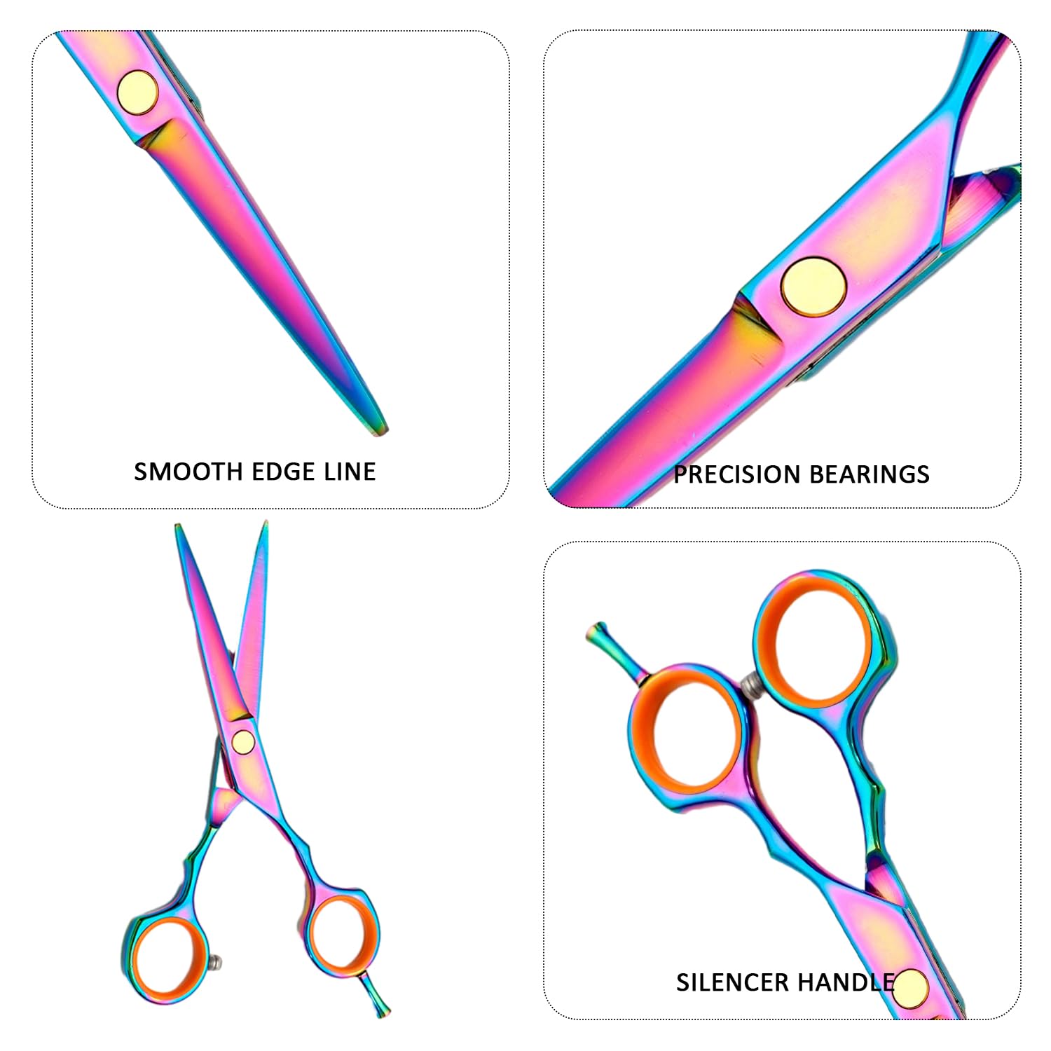 MEMOFYND Friseurschere Mit Kamm – 5.5 Zoll, Edelstahl, Professionell Für Salon & Zu Hause