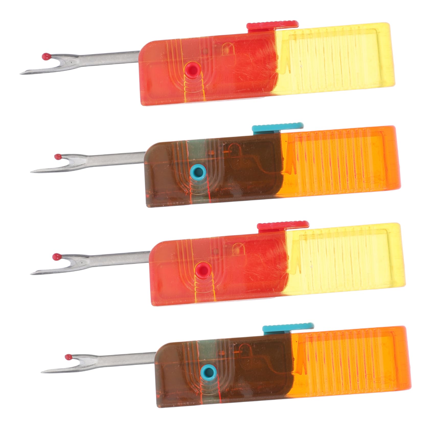 KOCKSHION 4Pcs Thread Ripper Handy Seam Ripper Tool for Removing Threads and Stitches Bright Colors for Easy Visibility Comfortable Non Slip Grip Essential Sewing Supplies