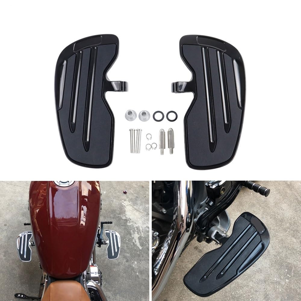 motocyklowy, podnóżek dla motocyklisty, przednie przedłużenie, nożny, akcesoria do podnóżka, pasuje do Indian Scout Bobber Sixty Twenty Rogue 2015-2023 (czarny)