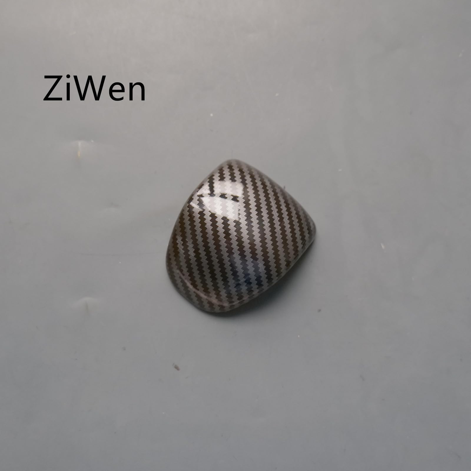 ZiWen Nowe wykończenie wnętrza gałki zmiany biegów akcesoria do KIA Seltos 2021 2022 2023 Forte 2019 2020 2021 2022 2023 (nadruk z włókna węglowego)