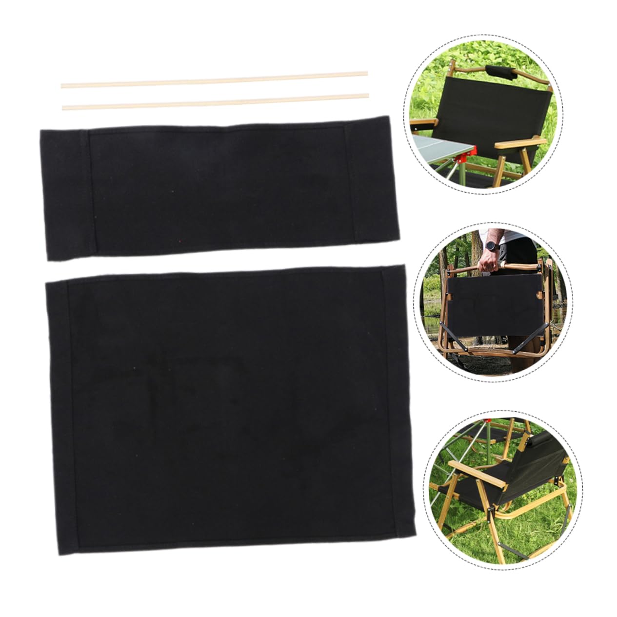 GLSTOY Camping Chair Replacement Canvas 2 Pack Chair Seat Cover Kit for Easy Repair and Comfort