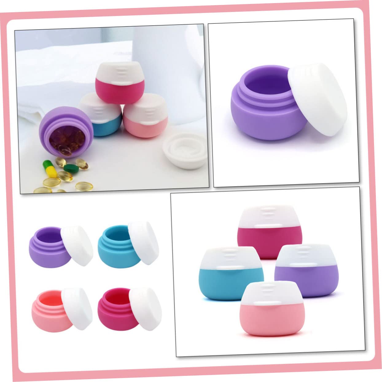 Didiseaon 8piezas Botellas De Almacenamiento De Crema Para Viaje Envases Rellenables Para Cosméticos Perfectos Para Lociones y Maquillaje y Duradero Para Viajes y Uso Diario