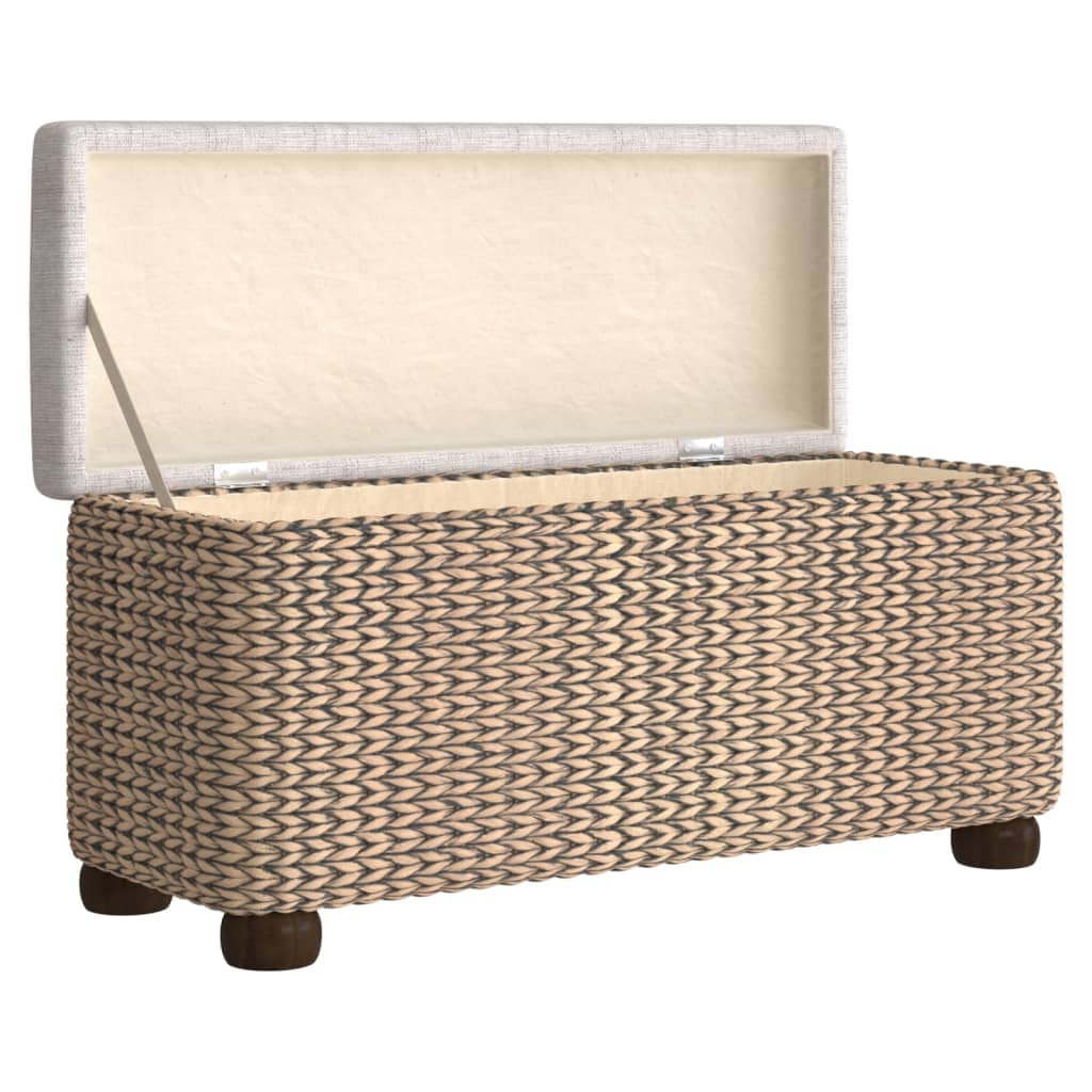 vidaXL Bancos con almacenaje con cojín 2 uds Enea Gris 69 cm