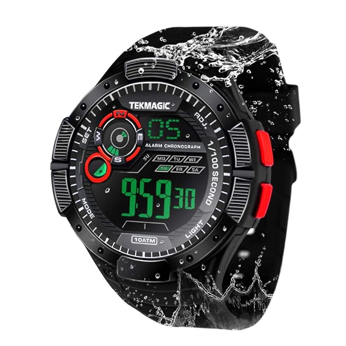 Buy 10 ATM Waterproof Watch Luminous Sports Watch with Alarm