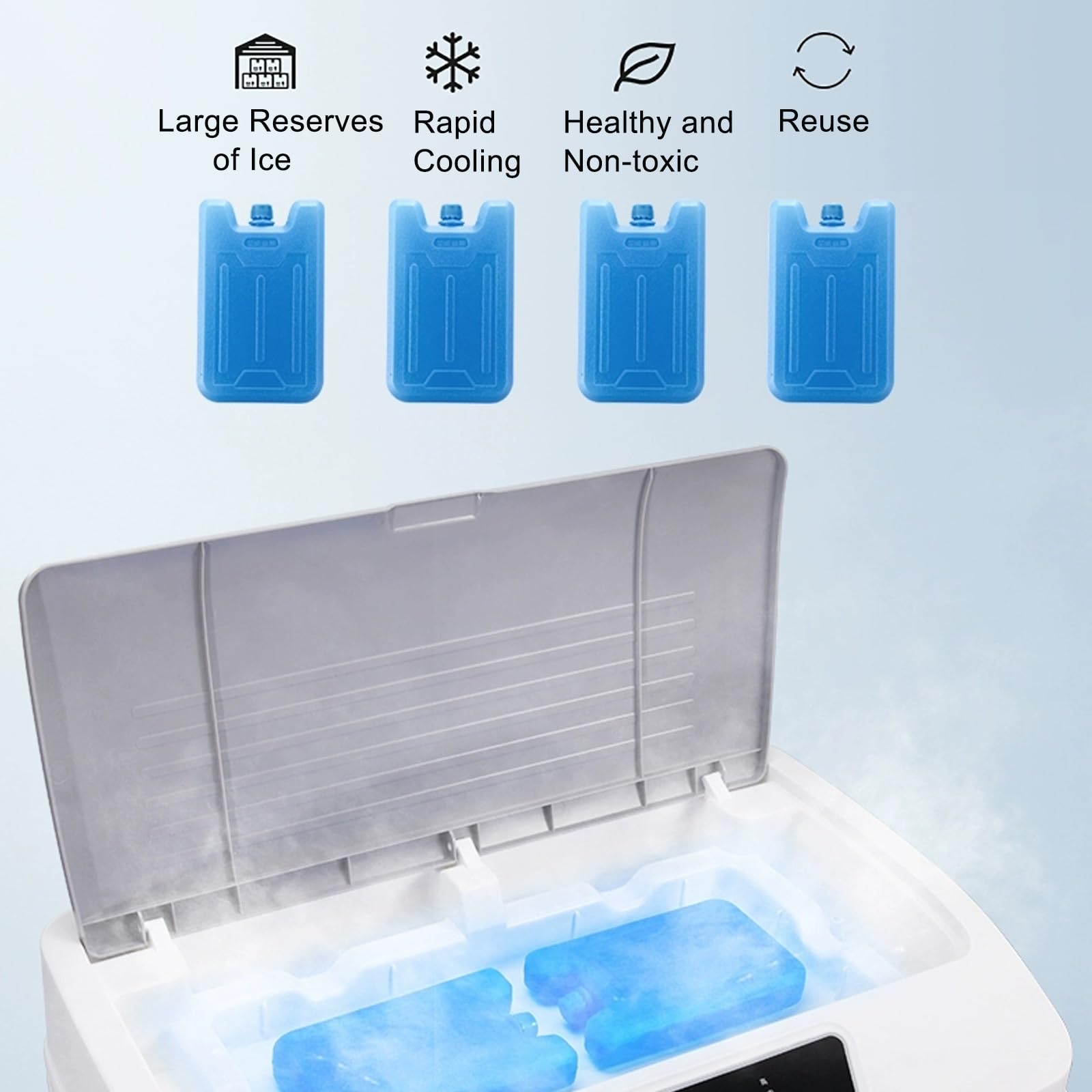 Enfriador De Aire Evaporativo Comercial, Humidificador Y Ventilador 3 En 1, 200 W, Tanque De 50 L, Enfría hasta 538 Pies Cuadrados para El Hogar, Taller, Uso Mecánico - 50 X 34 X 90 Cm