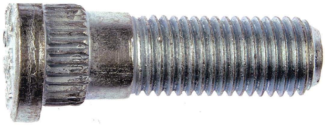 Dorman (610-285.1) M12-1.50 and 41mm Long Serrated Wheel Stud with Clip Head - Dorman Wheel Stud 610-285.1 - M12-1.50 Serrated Wheel Stud With Clip Head - 14.94mm Knurl, 41mm Length - WHEEL STUD - M12-1.50 Serrated Wheel Stud With Clip Head - 14.94mm Knurl, 41mm Length - Wheel Stud - Wheel Bolt - These wheel lug studs are made of carbon steel and tested to demanding automotive industry standards to ensure strength, longevity and safety. - Chrysler 2000-82, Dodge 2001-81, Mazda 2005-93, Plymouth 2001-81