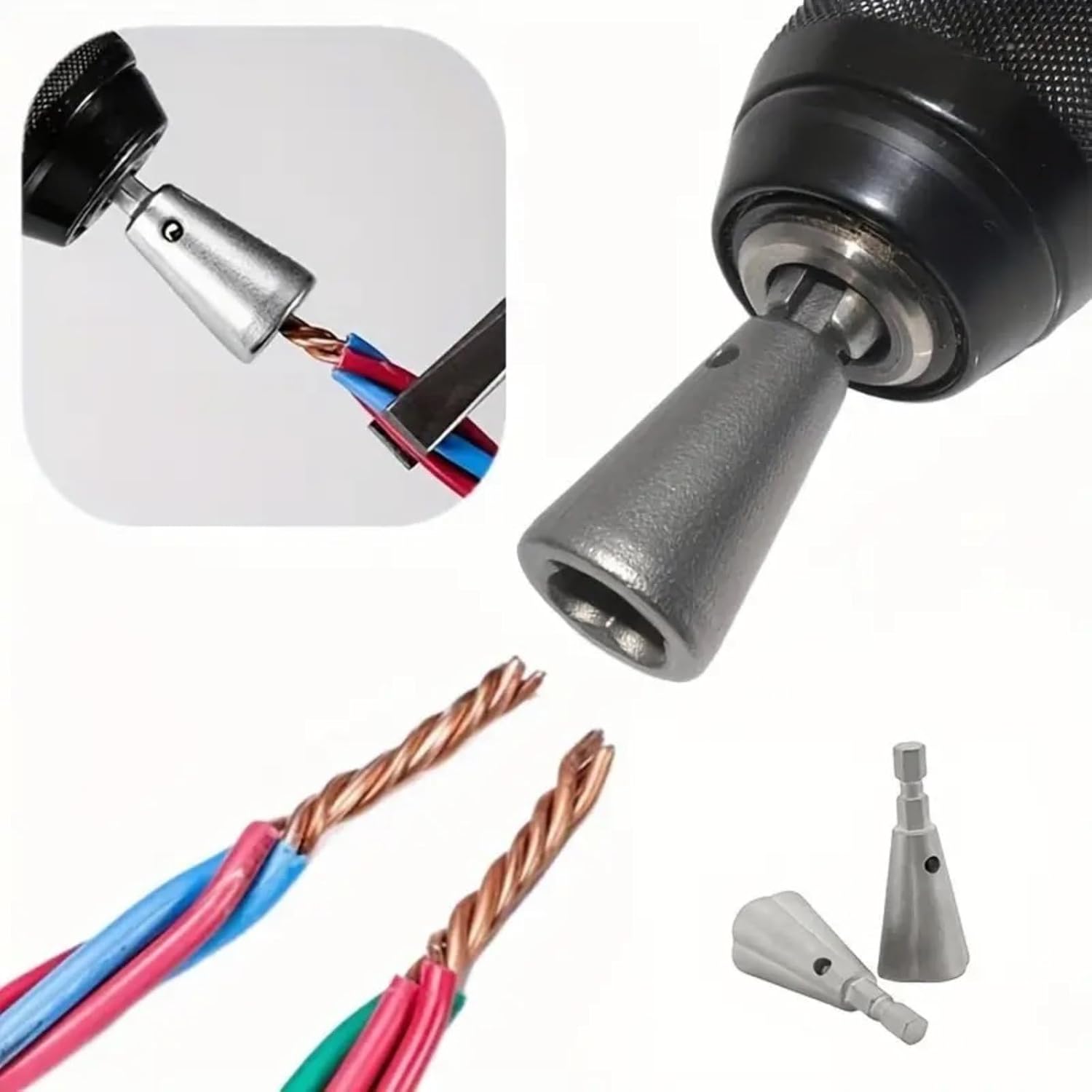 1PCS Carbon Steel Automatic Hex Handle Wire Twister Tool, Universal Quick Wire Connector, Easy & Secure Parallel Wiring Connections