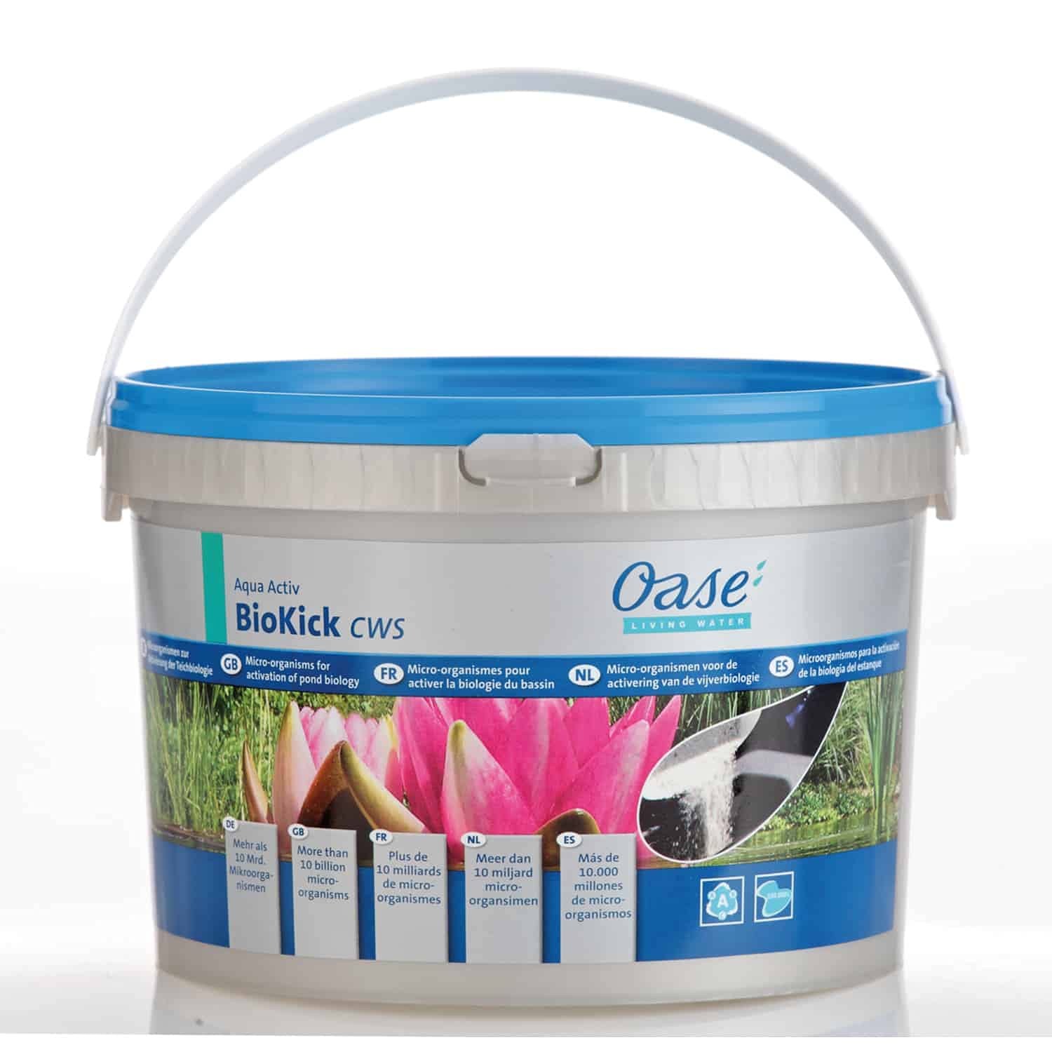 OASE 50939 AquaActiv BioKick 1,9 kg (2 l) - Teichbakterien, Starterbakterien für Teichfilter, für Fischteich Gartenteich Schwimmteich, für Teiche bis max. 100m³