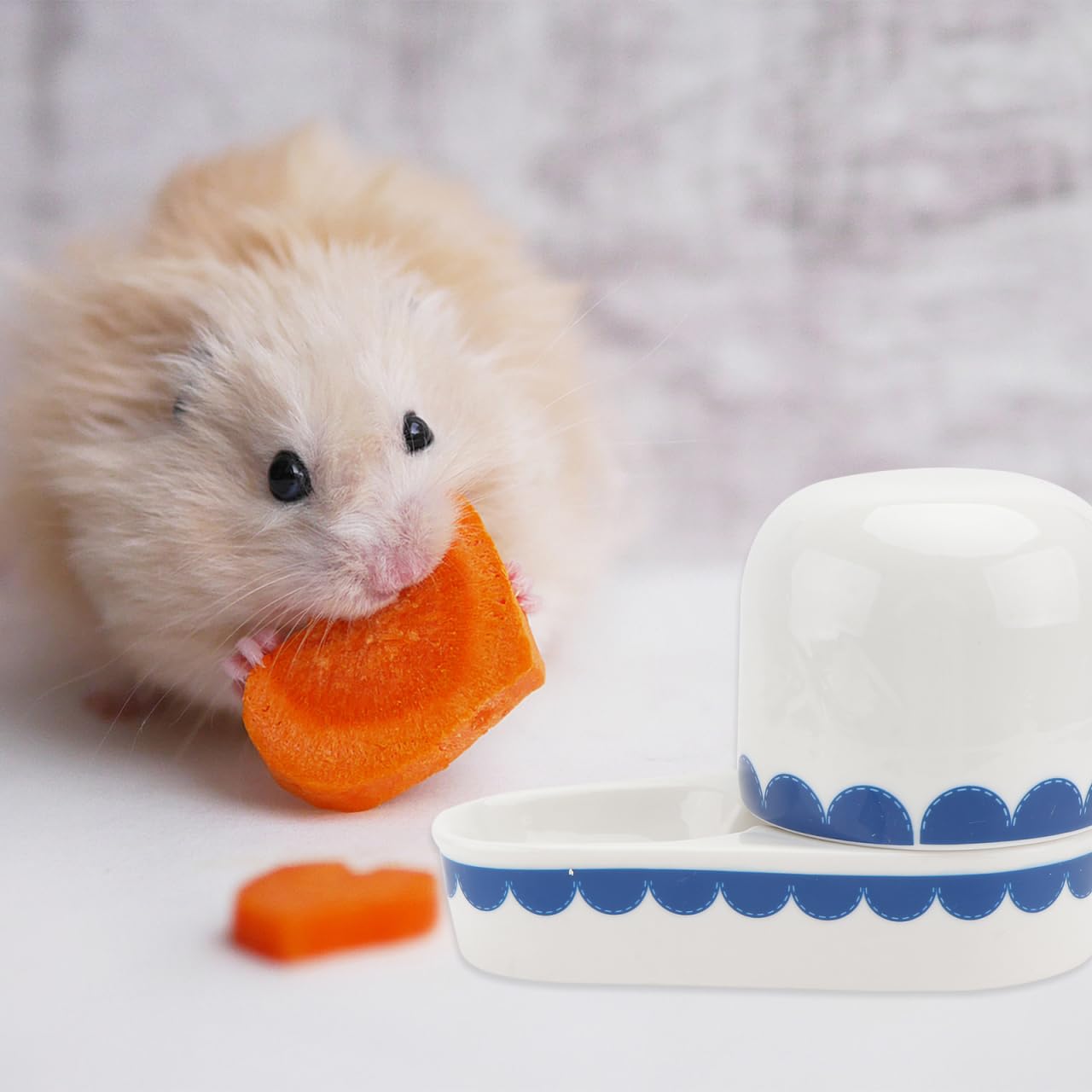 Housoutil Kaninchen Wasserspender Auslaufsicher Keramik Trinkschale Haustierzubehör Für Kleintiere Hamster Igel Hase 6.89X4.92X3.54 Zoll Geruchsneutral