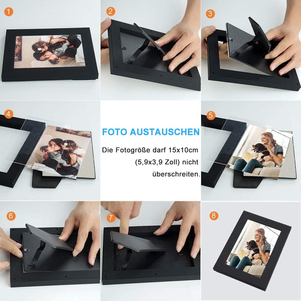 Mini Überwachungskamera Fotorahmen,1080P Mini Sicherheitskamera mit Bewegungserkennung/Schleifenaufzeichnung,Video Überwachungskamera für Zuhause Büro,Ohne WLAN