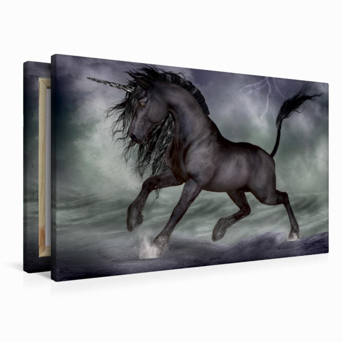 Premium Textil-Leinwand 90 x 60 cm Quer-Format Sturmbringer | Wandbild, HD-Bild auf Keilrahmen, Fertigbild auf hochwertigem Vlies, Leinwanddruck von Andrea Tiettje